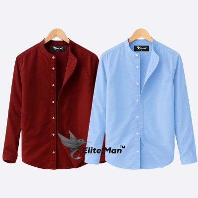 BAND COLLAR SHIRT