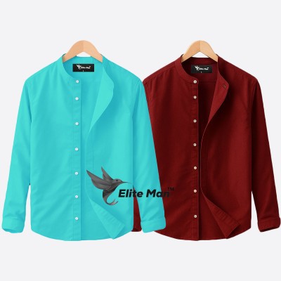 BAND COLLAR SHIRT