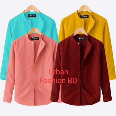 BAND COLLAR SHIRT