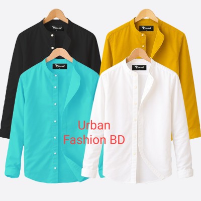 BAND COLLAR SHIRT