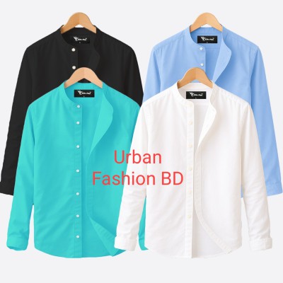 BAND COLLAR SHIRT