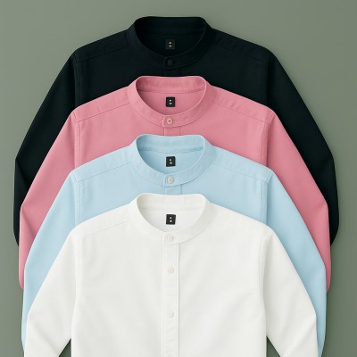 BAND COLLAR SHIRT