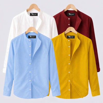 BAND COLLAR SHIRT