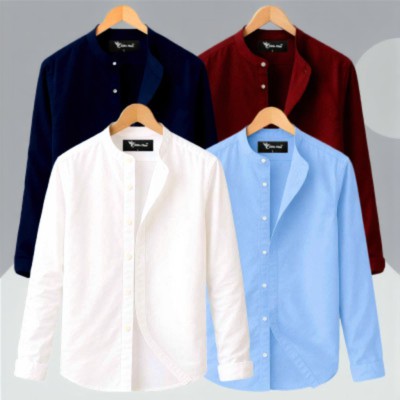 BAND COLLAR SHIRT